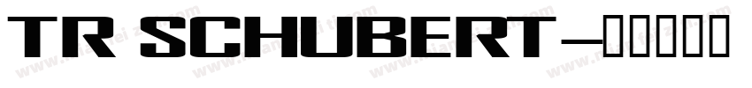 TR SCHUBERT字体转换